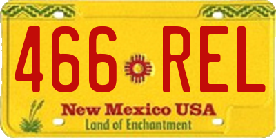 NM license plate 466REL