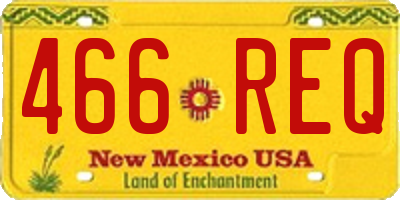 NM license plate 466REQ