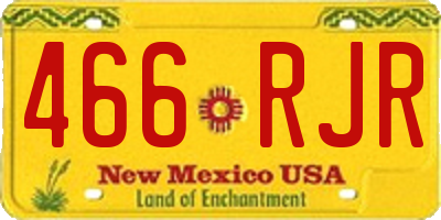 NM license plate 466RJR