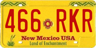 NM license plate 466RKR