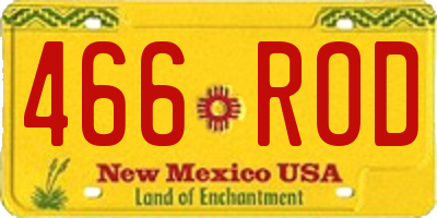 NM license plate 466ROD