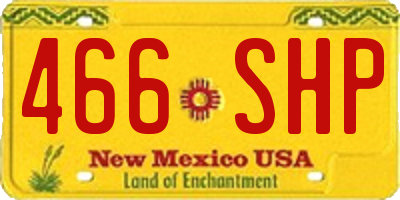 NM license plate 466SHP