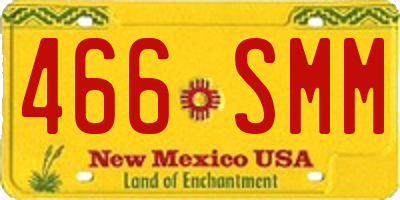 NM license plate 466SMM