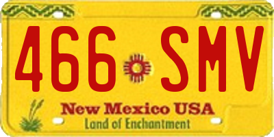 NM license plate 466SMV