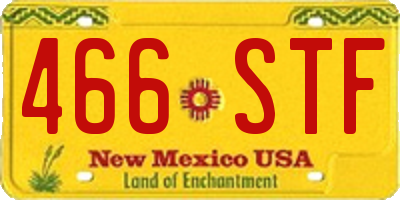 NM license plate 466STF