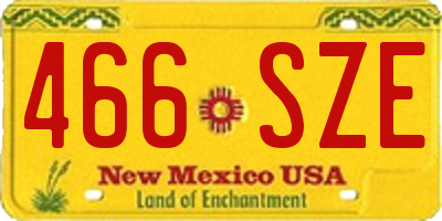 NM license plate 466SZE