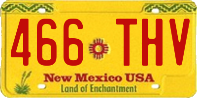 NM license plate 466THV