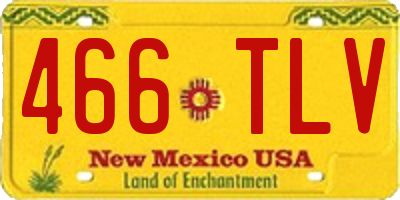 NM license plate 466TLV