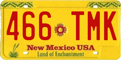 NM license plate 466TMK