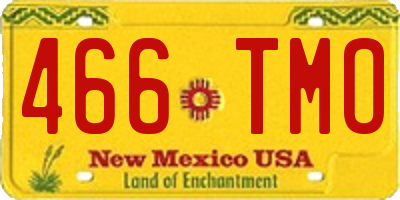 NM license plate 466TMO