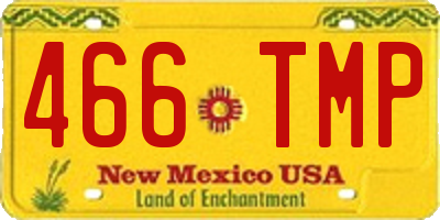 NM license plate 466TMP