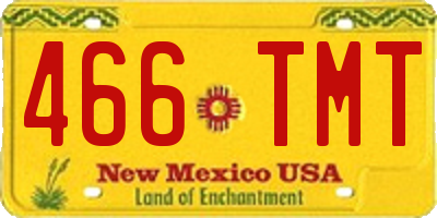 NM license plate 466TMT