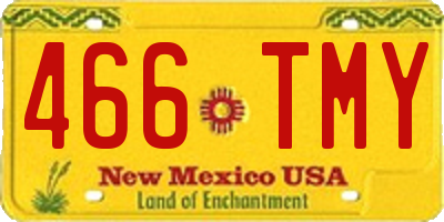 NM license plate 466TMY