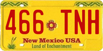NM license plate 466TNH