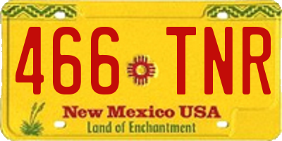 NM license plate 466TNR
