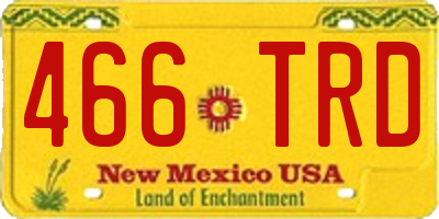 NM license plate 466TRD