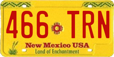 NM license plate 466TRN