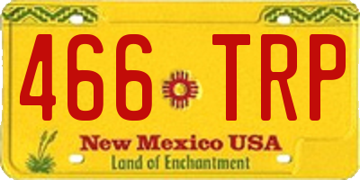 NM license plate 466TRP