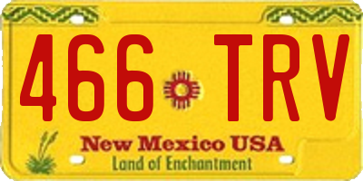 NM license plate 466TRV