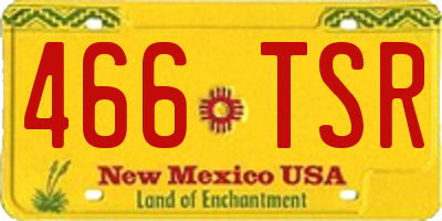 NM license plate 466TSR