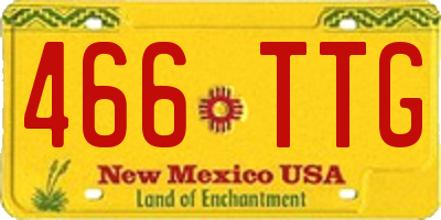 NM license plate 466TTG