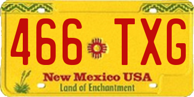 NM license plate 466TXG