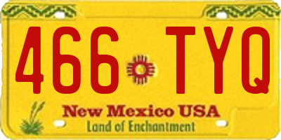 NM license plate 466TYQ