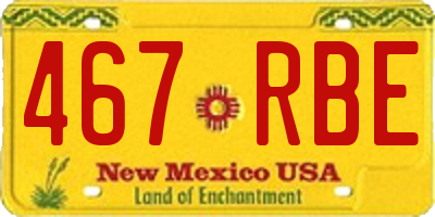 NM license plate 467RBE