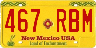 NM license plate 467RBM
