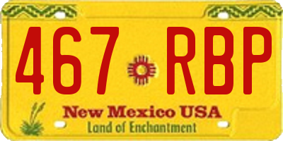 NM license plate 467RBP