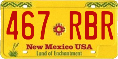 NM license plate 467RBR