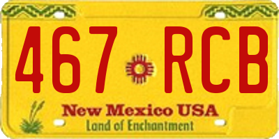 NM license plate 467RCB