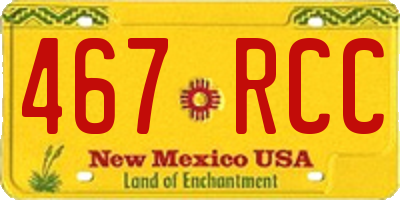 NM license plate 467RCC