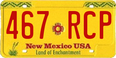 NM license plate 467RCP