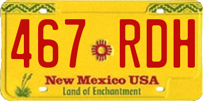 NM license plate 467RDH