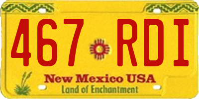 NM license plate 467RDI