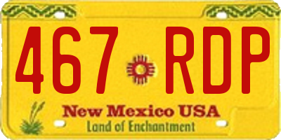 NM license plate 467RDP