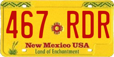 NM license plate 467RDR