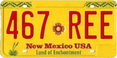 NM license plate 467REE