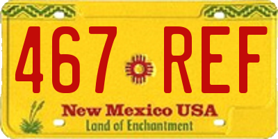 NM license plate 467REF