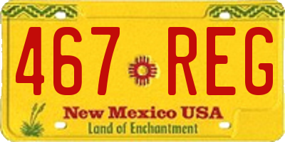 NM license plate 467REG