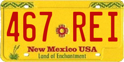 NM license plate 467REI