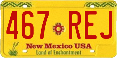 NM license plate 467REJ