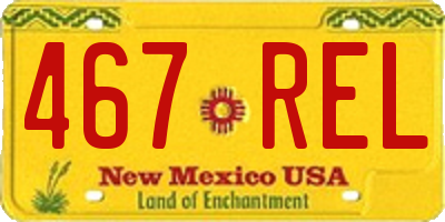 NM license plate 467REL