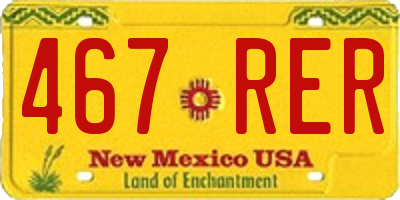 NM license plate 467RER