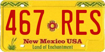 NM license plate 467RES