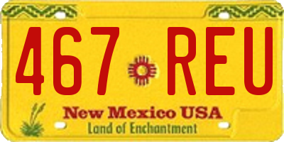 NM license plate 467REU