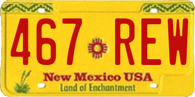 NM license plate 467REW