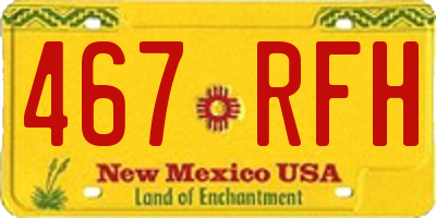 NM license plate 467RFH