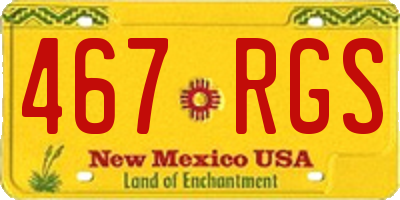 NM license plate 467RGS
